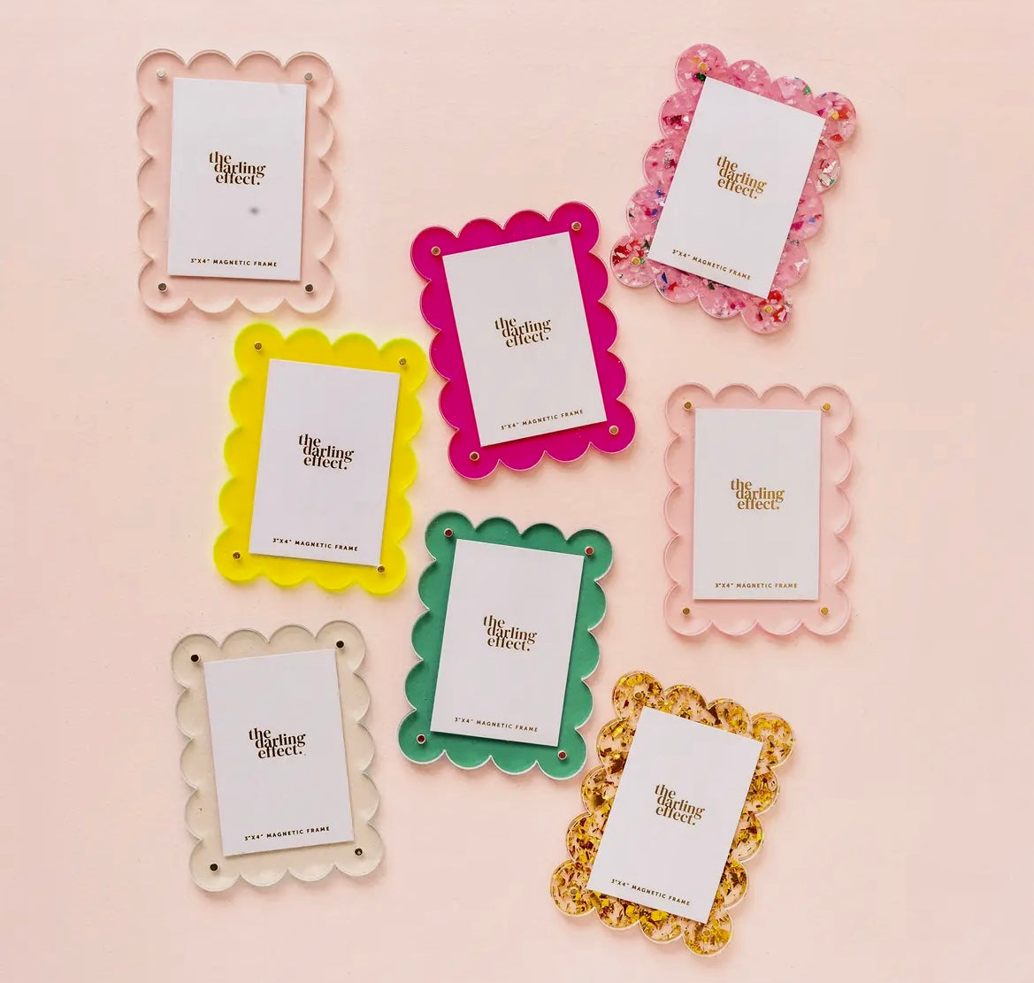 Mini Acrylic Picture Frame Magnet- 8 Colors
