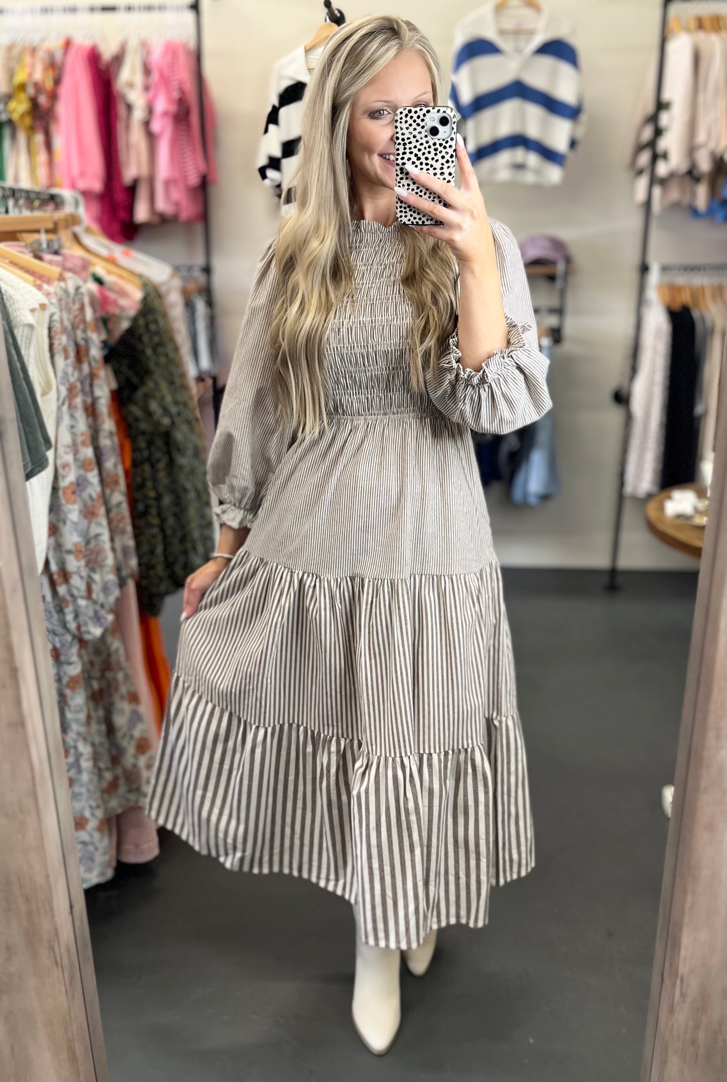 Smocked Top MIDI Dress