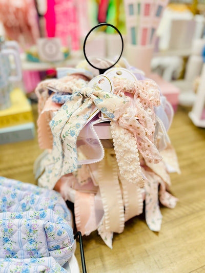Scallop/Sheer/Ruffle Hair Bow- 12 Prints