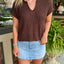 Knit Top- Chocolate