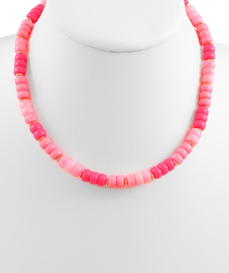 Multi Color Beaded Necklace- 5 Colors