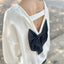 Bow-Back Oversized Pullover