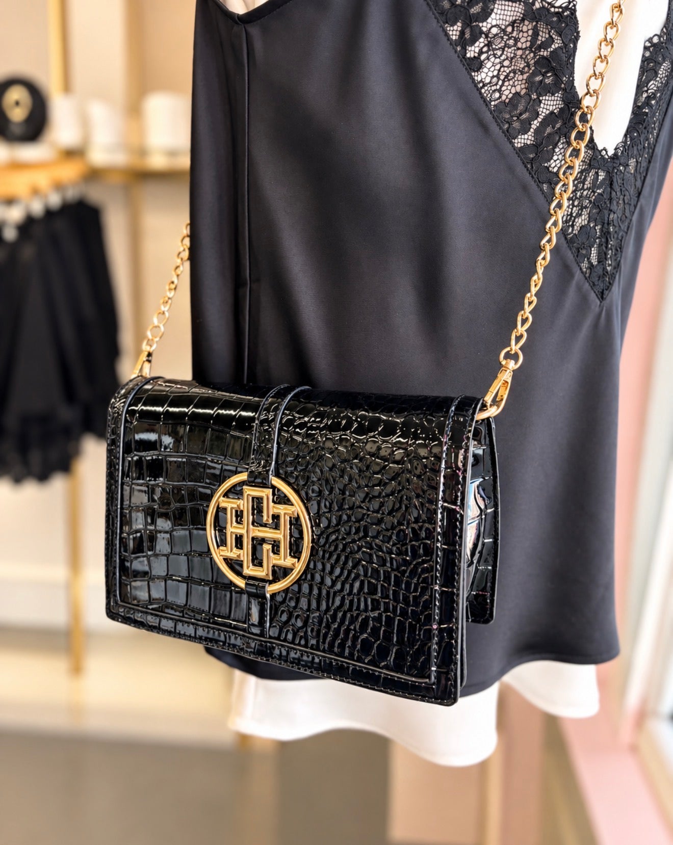 Cecilia Crossbody- Black