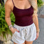 Millie Stripe Tank- Plum