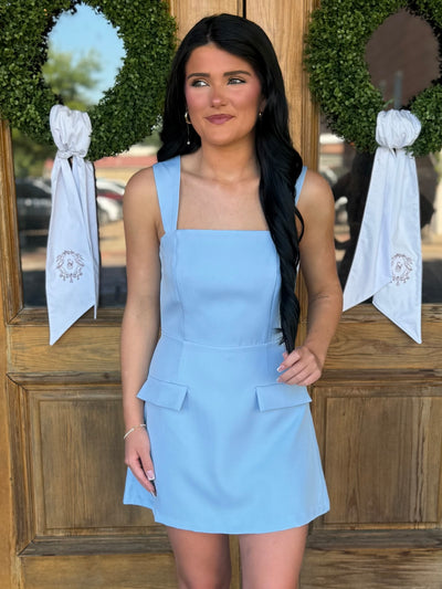 Main Character Romper- Sky
