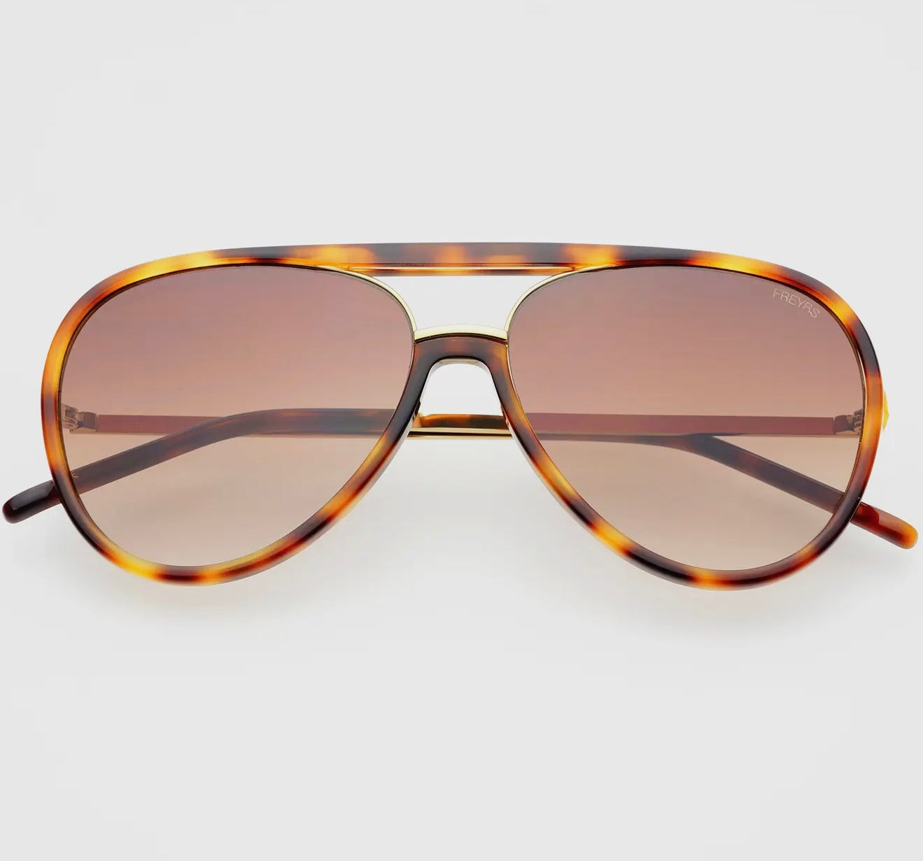 Shay Aviator Sunglasses- Tortoise/Gradient Brown
