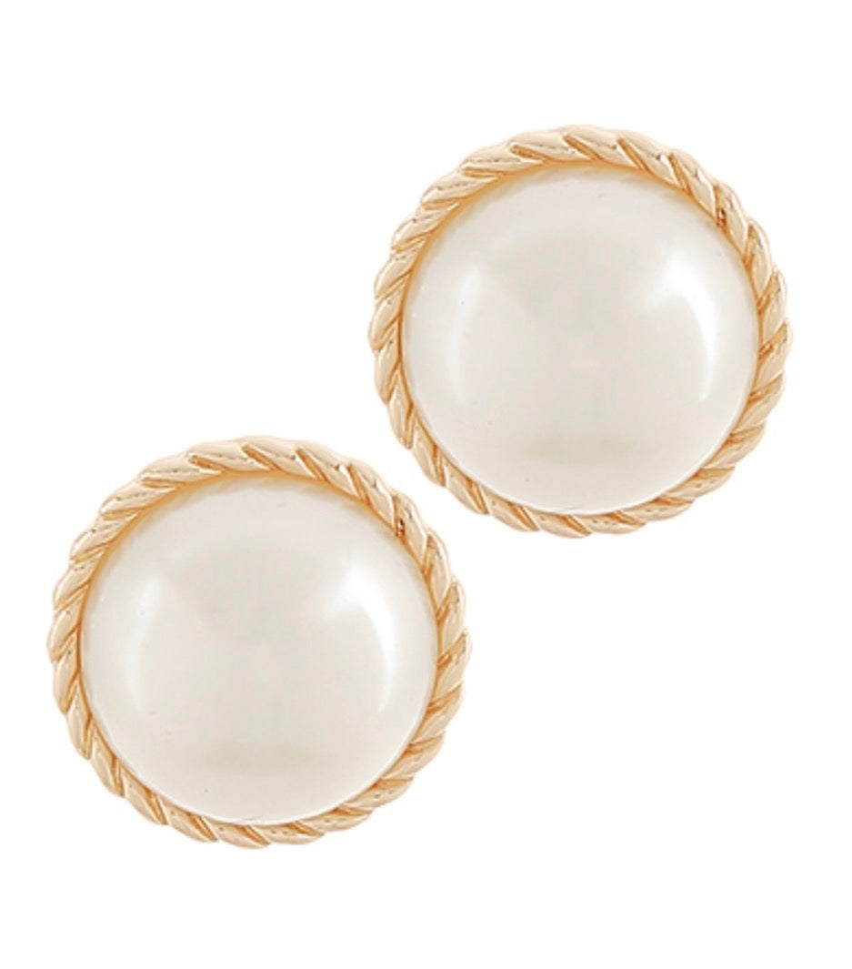 Pearl Dome Earrings