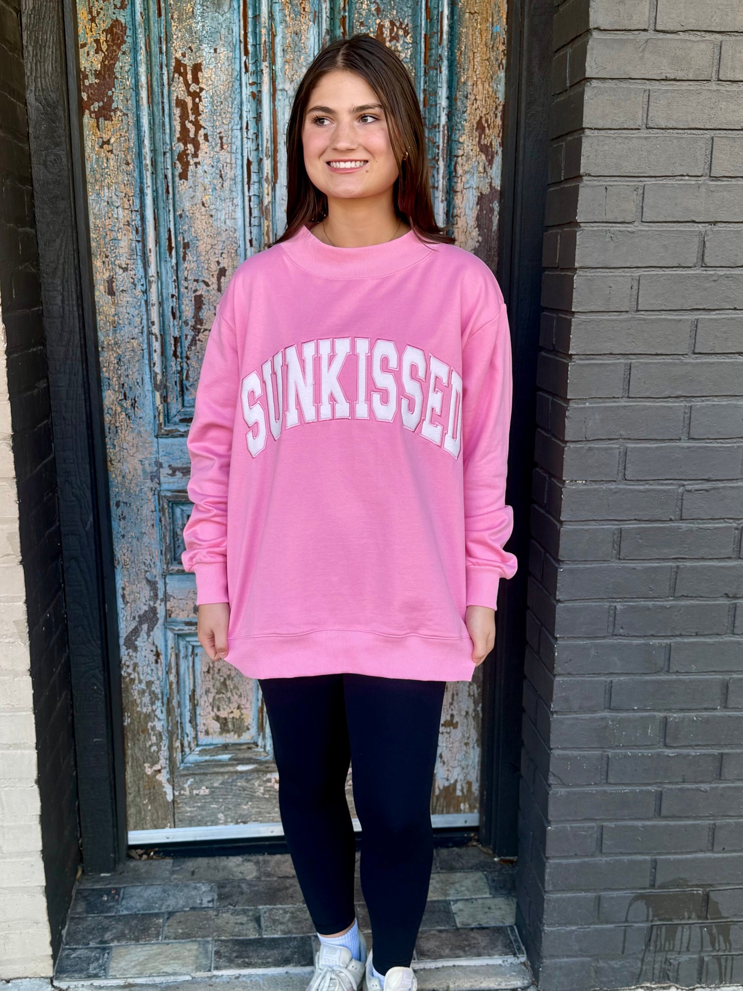 Sunkissed Mock Neck- Lottie Pink