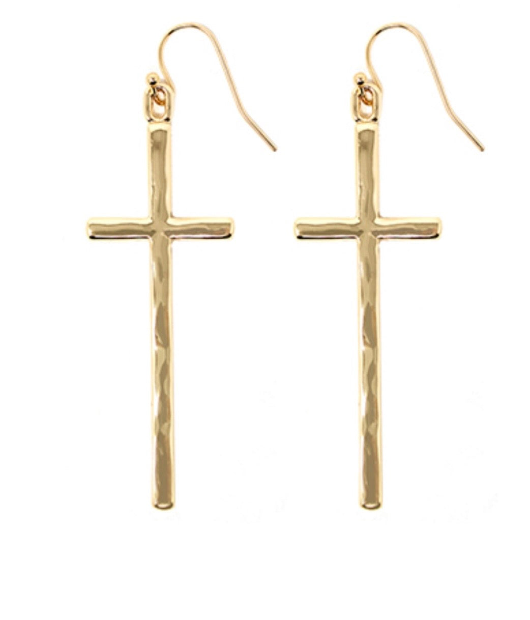 Skinny Cross Earrings