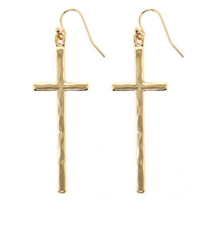 Skinny Cross Earrings