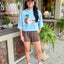 Mallard Oversized Tee- Baby Blue