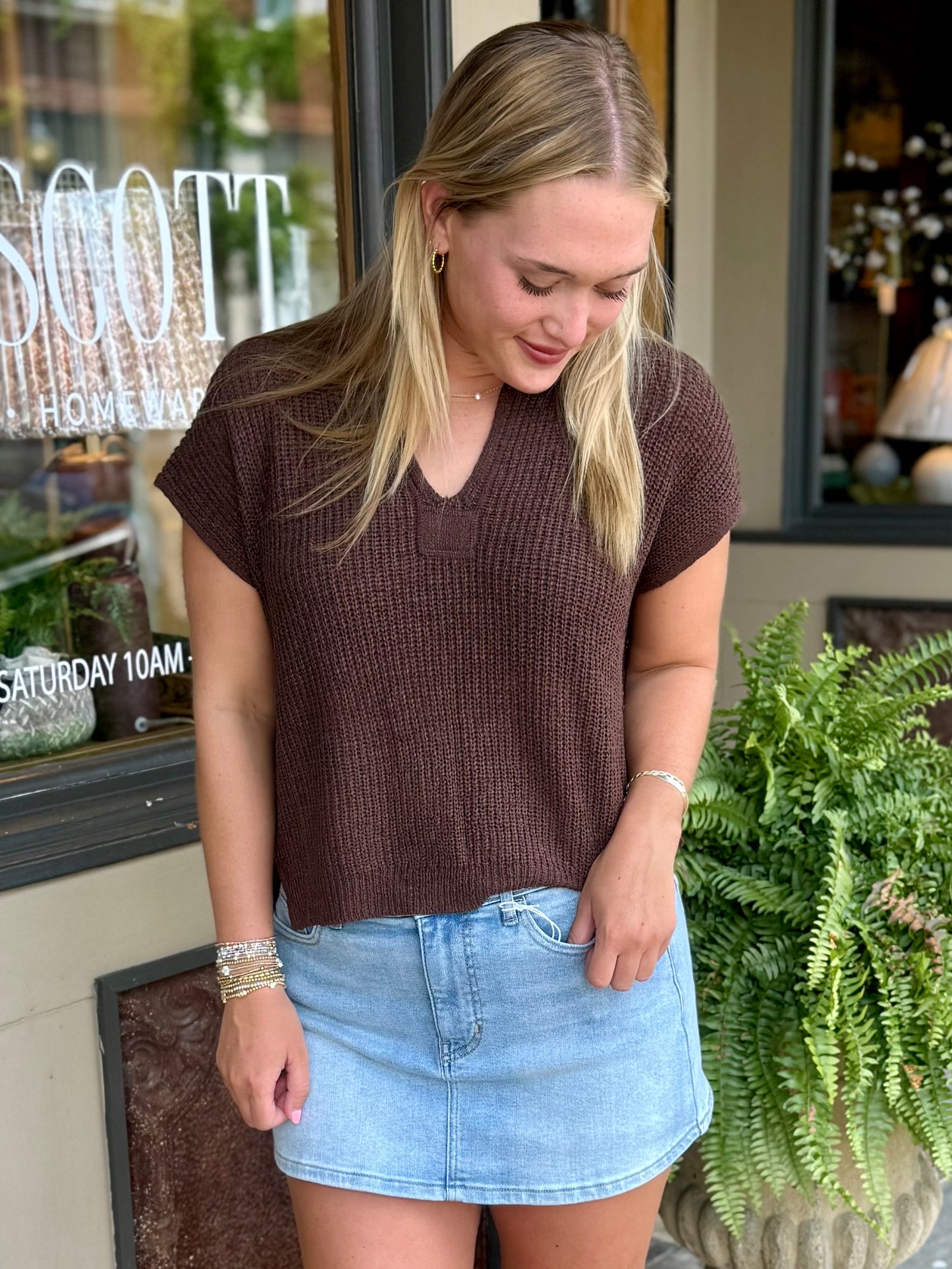 Knit Top- Chocolate