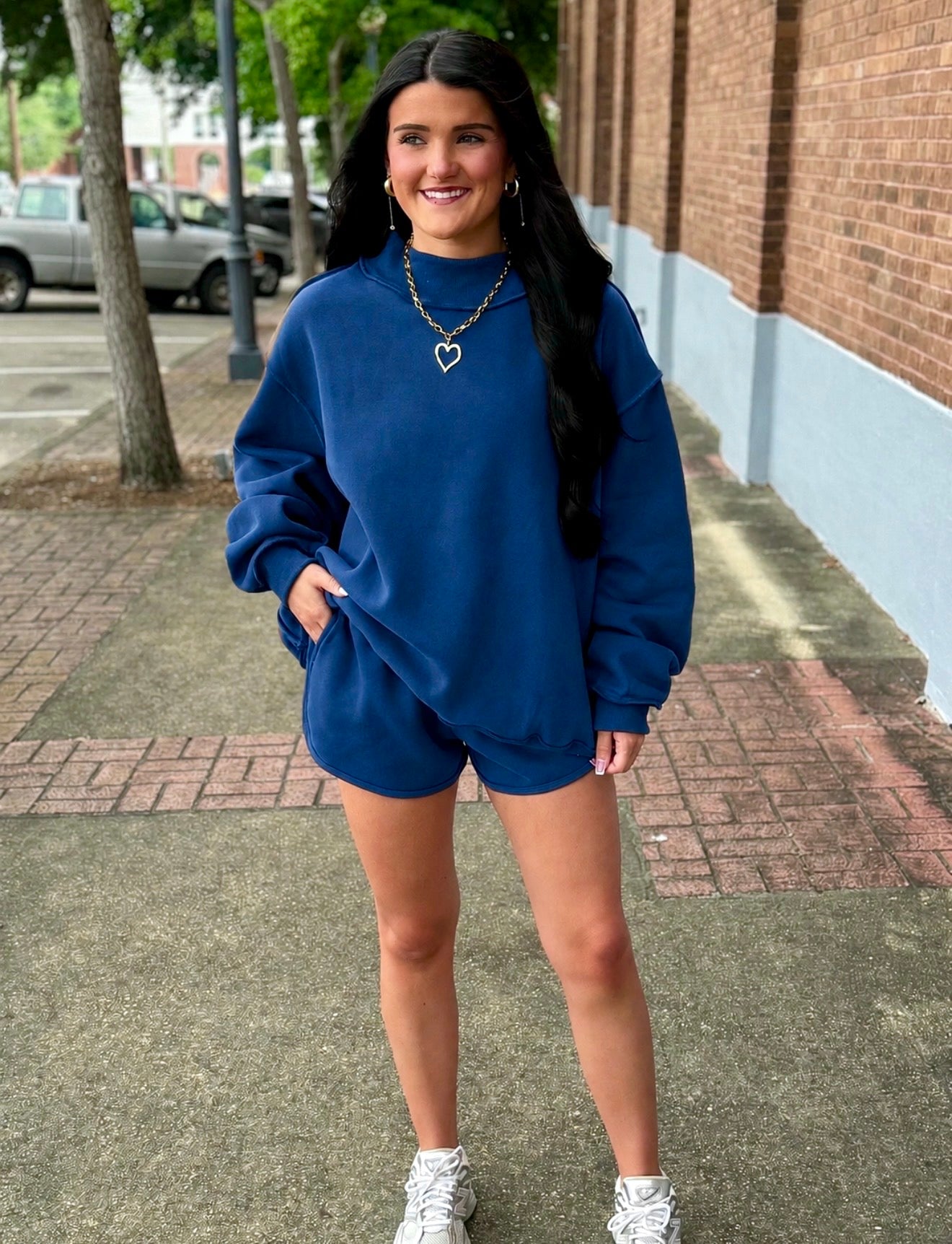 Drawstring Shorts- Navy