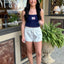 American Flag Tank- Navy