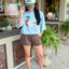 Mallard Oversized Tee- Baby Blue