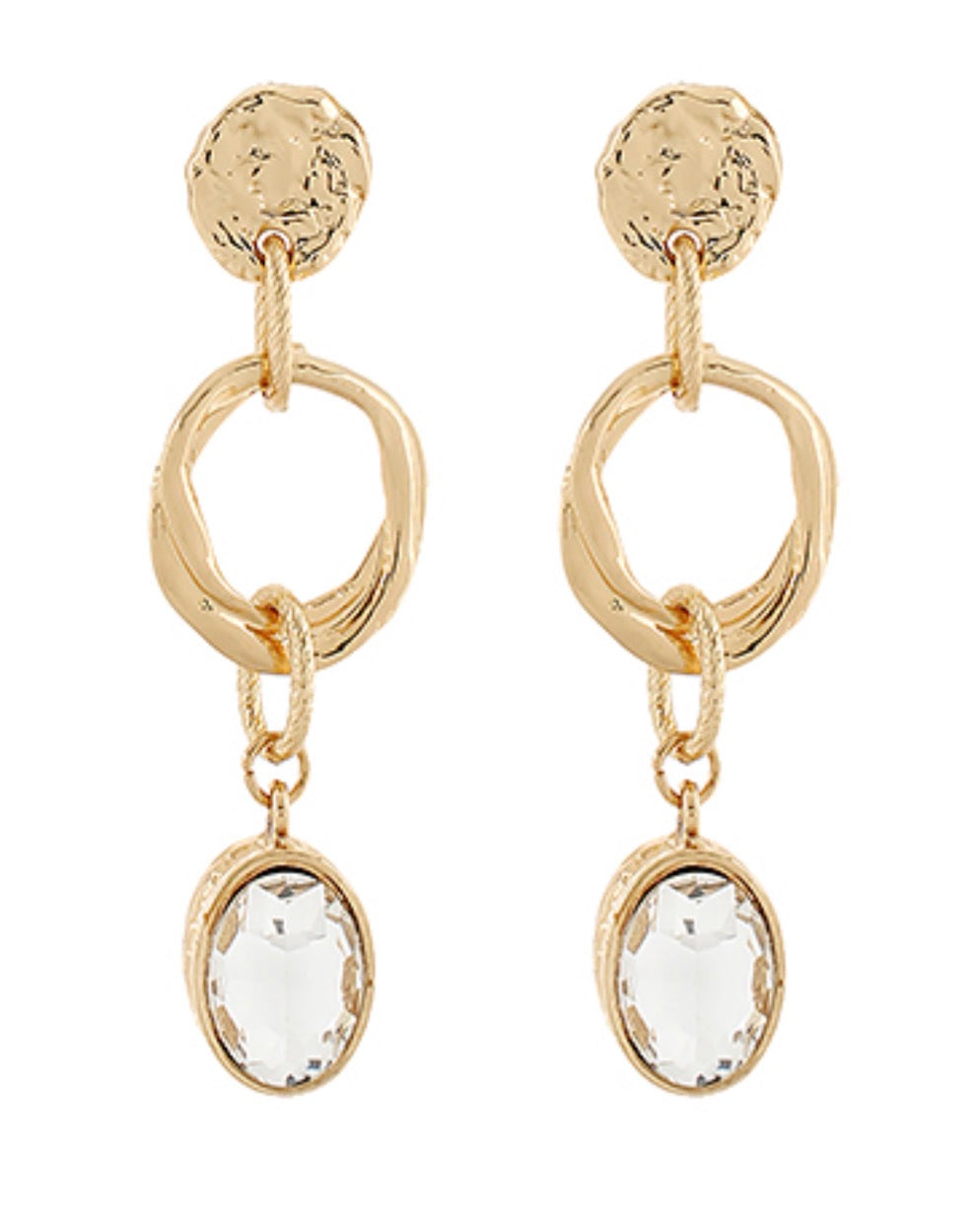 Linked Stone Earrings