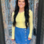 L/S Button Top- Yellow