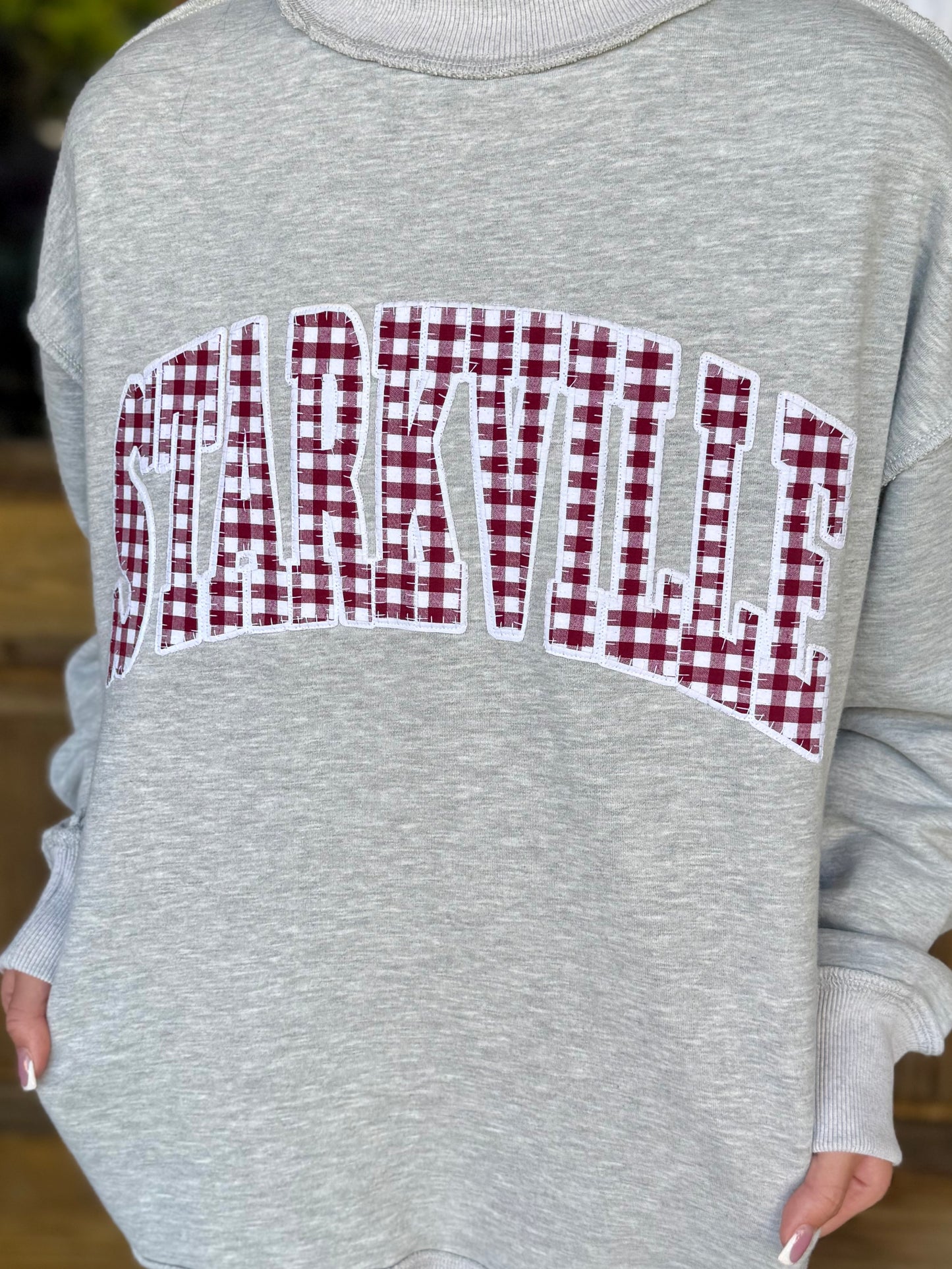 Starkville Gingham Mock Neck