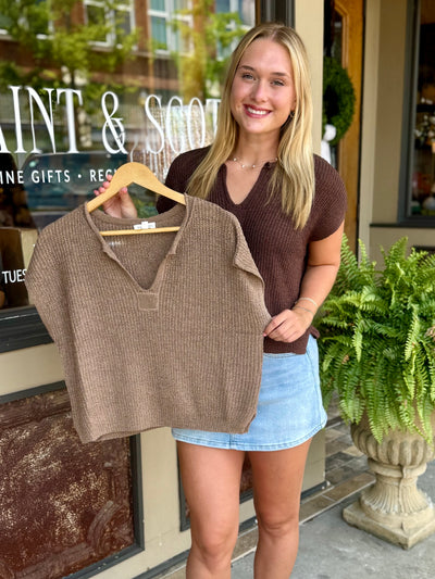 Knit Top- Mocha