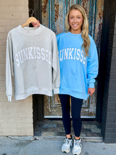 Sunkissed Mock Neck- Aqua