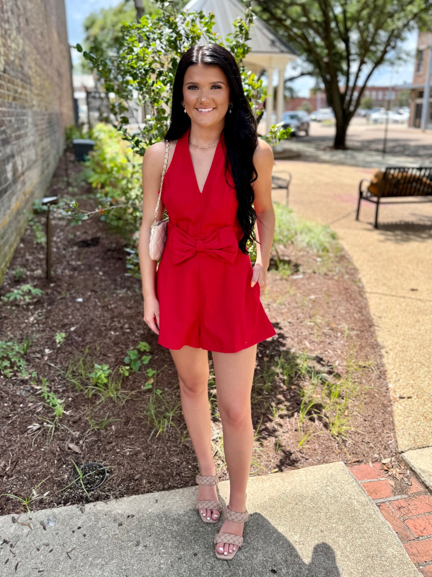 Backless Bow Romper