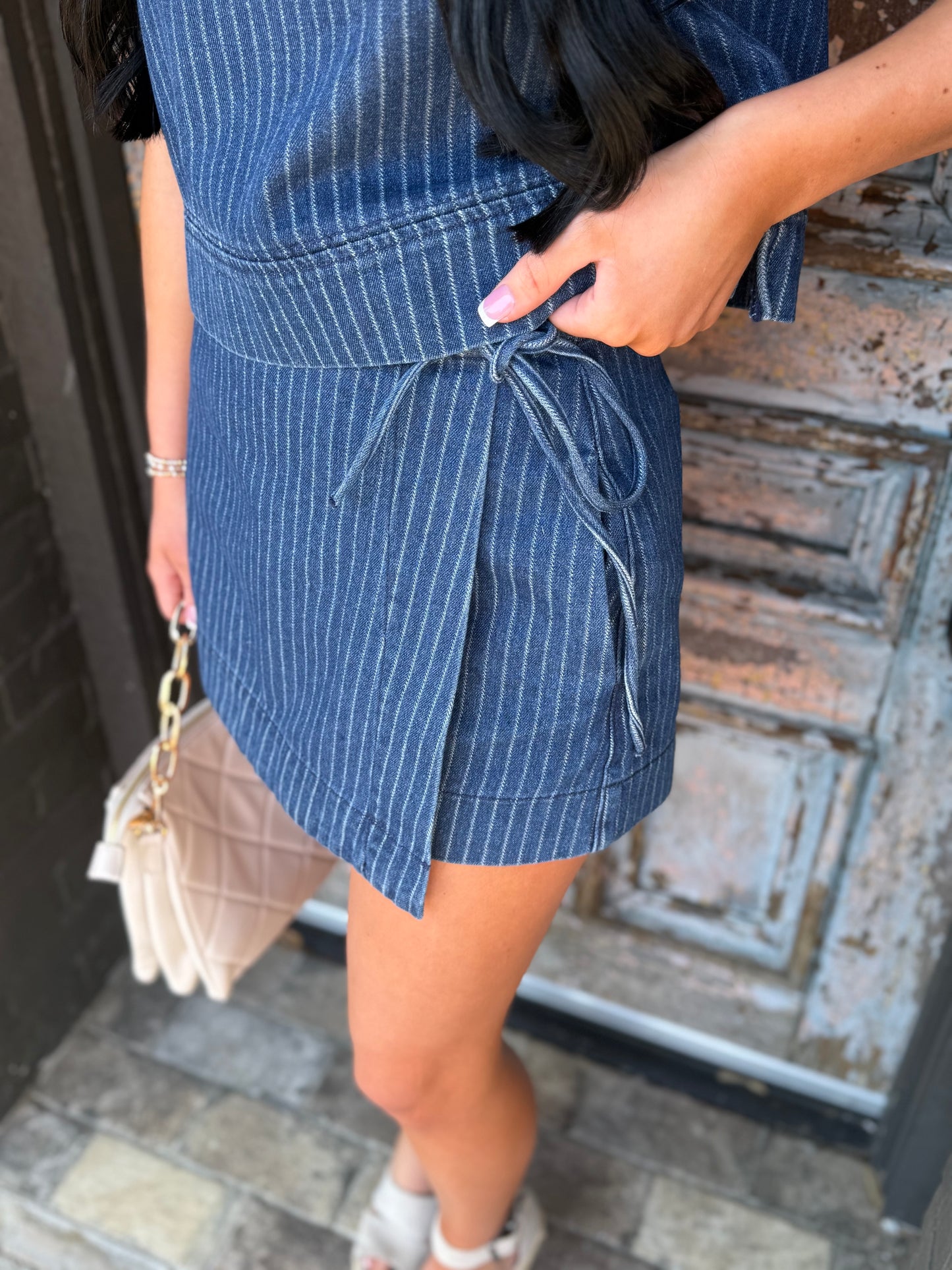 Eden Denim Skort Set