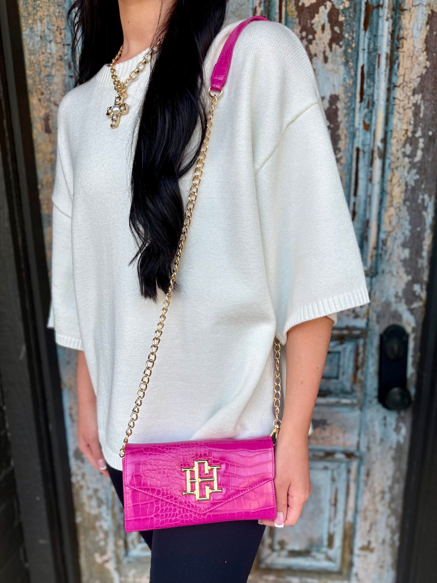Carlington Crossbody- Hot Pink