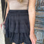 Ruffle Layer Mini Skort- Black