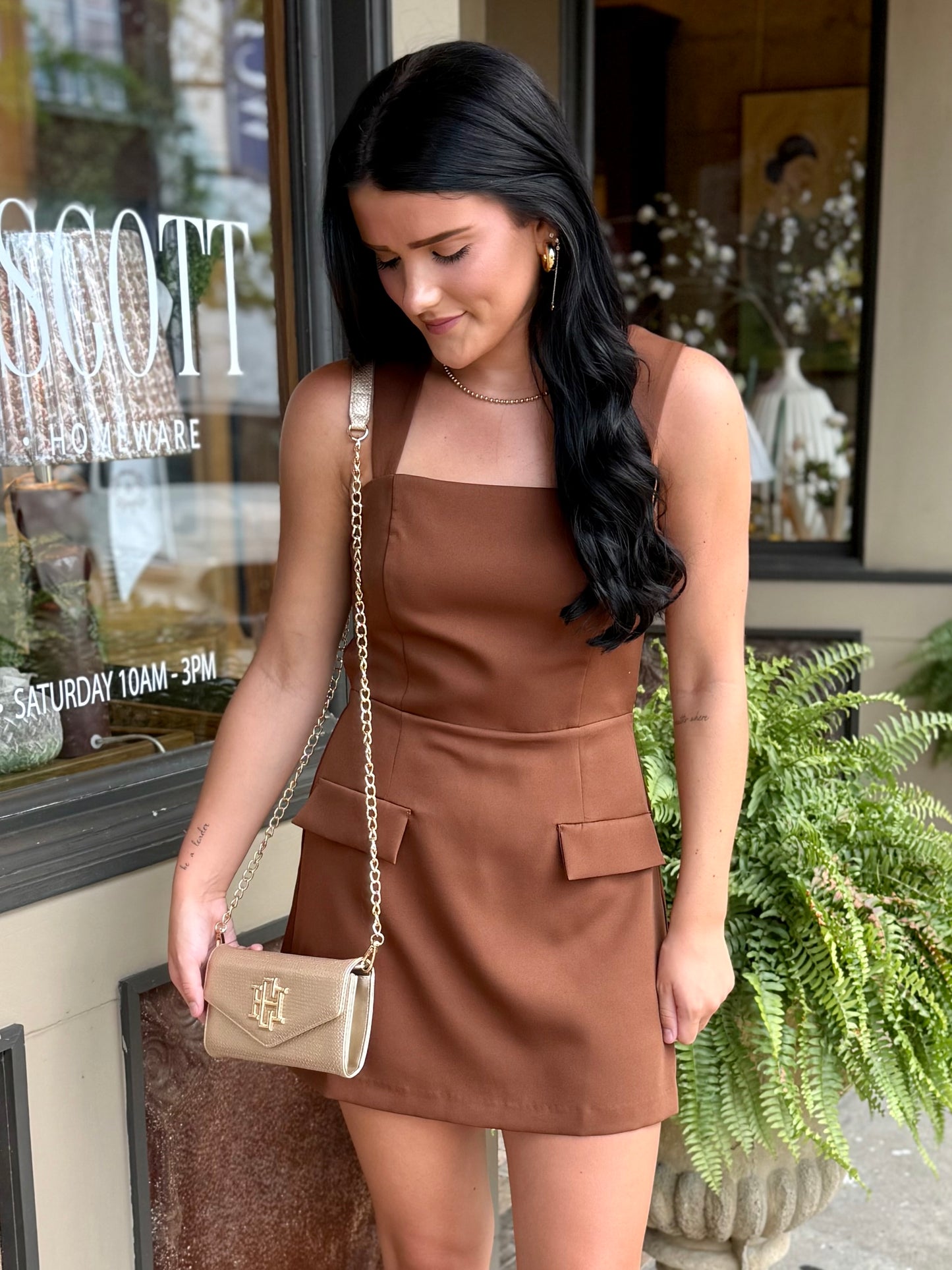 Main Character Romper- Mocha