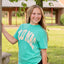 Lulu Mac Tee- Island Green/ Cream Sickle
