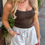 Millie Stripe Tank- Olive