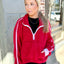 Teddy Quarter Zip- Red