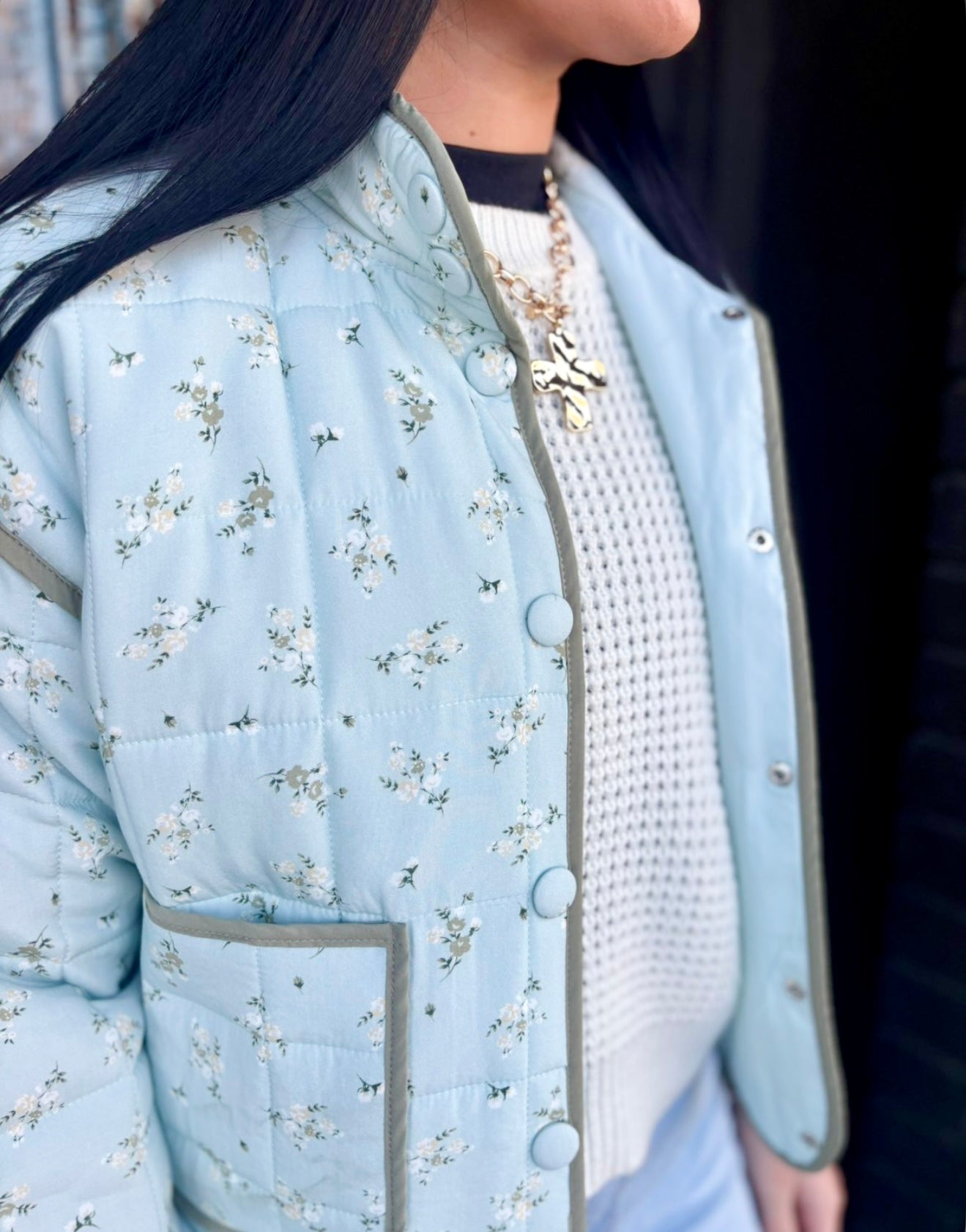 Floral Jacket- Blue