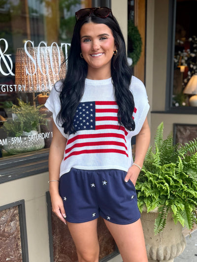 Flag Knit Top
