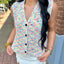 Colorful Knit Sweater Vest