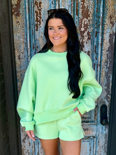 Sweat Shorts- Lime Green