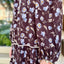 Brown Floral Mini Dress