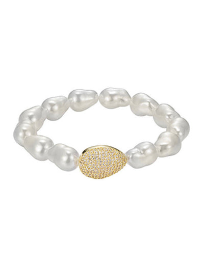 Teardrop + Baroque Pearl Bracelet