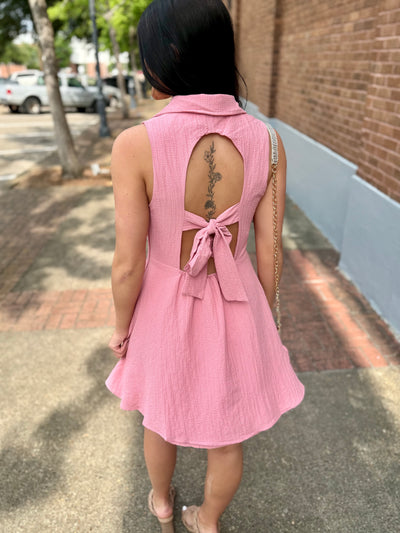 Open Back Mini Dress