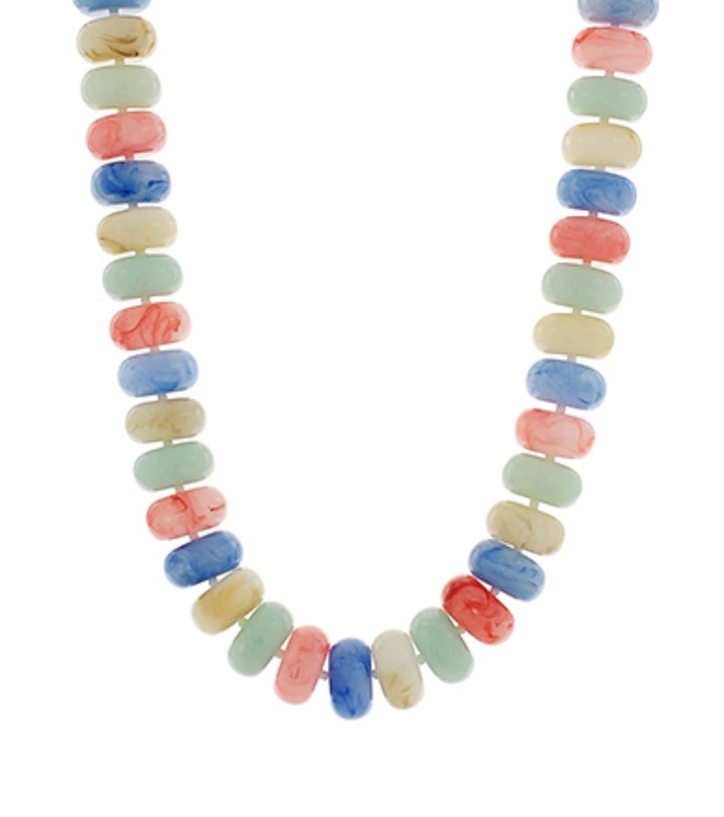 Rondelle Bead Necklace- 6 Colors