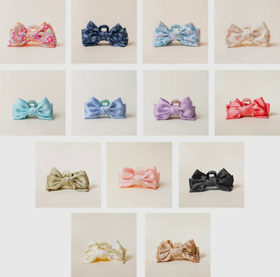 Satin Bow Clip- 13 Colors