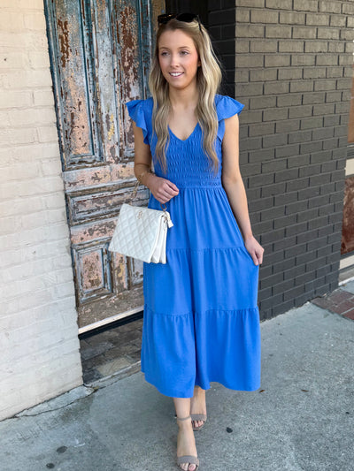 Never Disappointing Dress- Blue