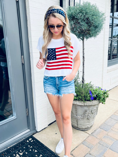Flag Knit Top