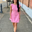 Cinch Me Up Mini Dress- Pink