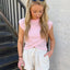 Crossover Top- Pink