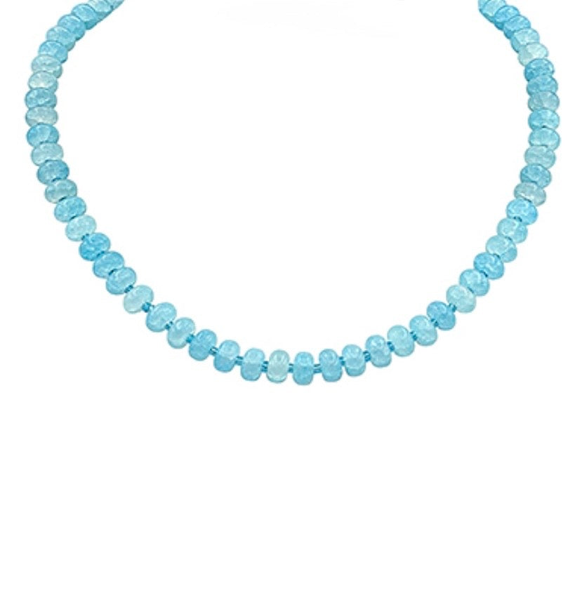 Rondelle Stone Necklace- 5 Colors