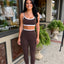 Chocolate Layered Sports Bra