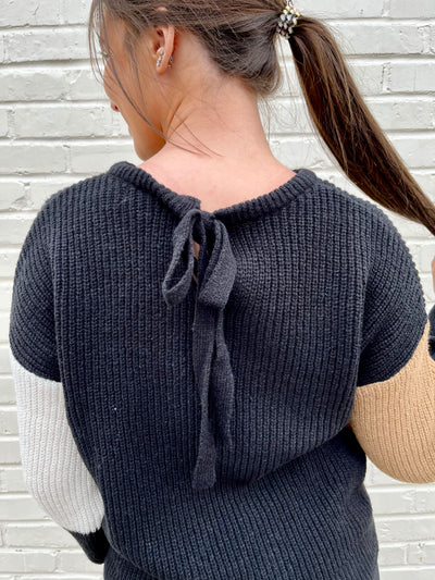 Tie Back Knit Sweater