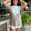 Blaire Satin + Lace Dress- Champagne