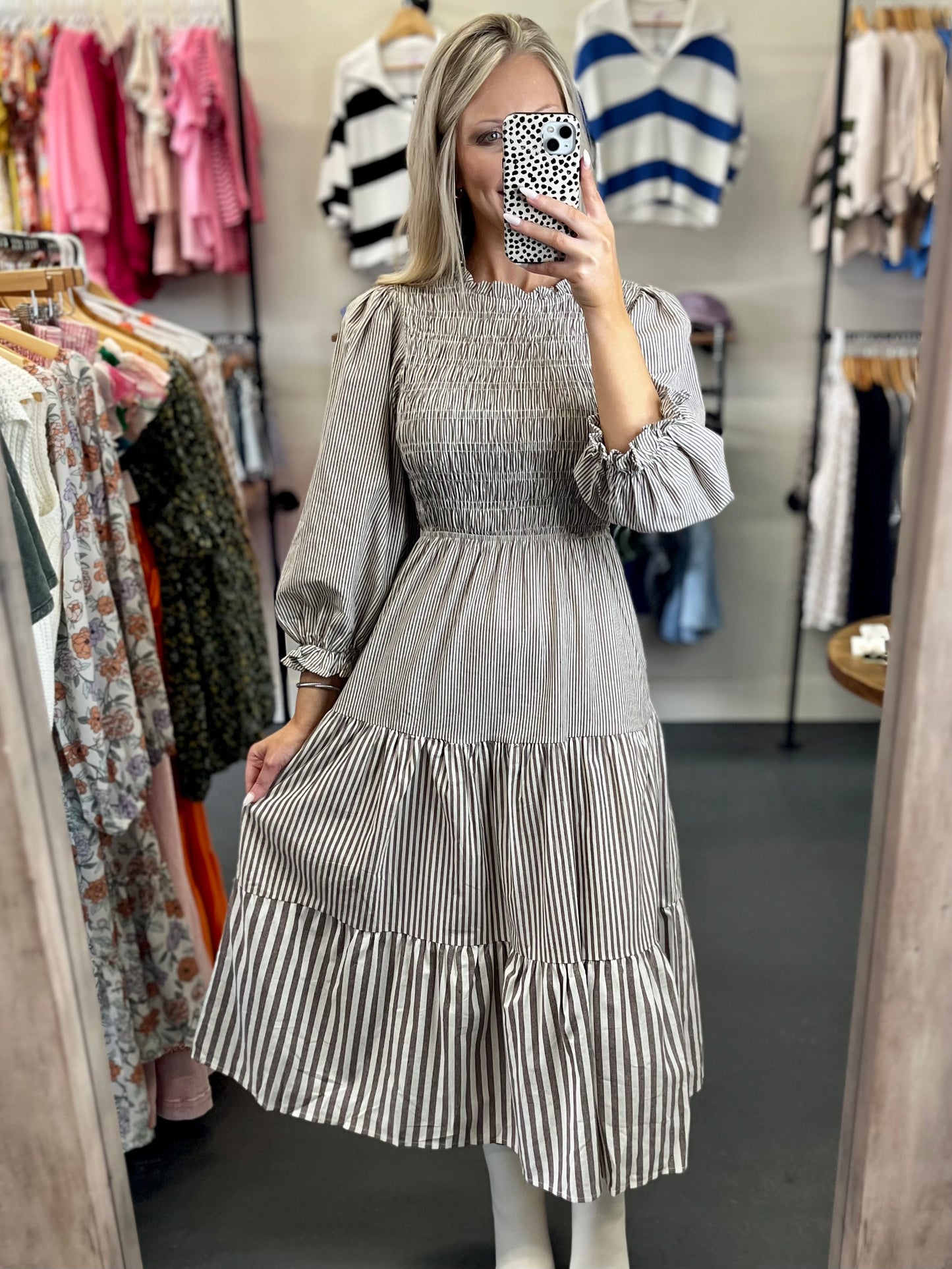 Smocked Top MIDI Dress